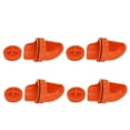 thumbnail image 2 of 4 juegos de comederos para pollos a prueba de lluvia, comederos para aves de corral, kit de alimentación automática por gravedad para cubos, barriles, contenedores, comederos, naranja, 2 of 10