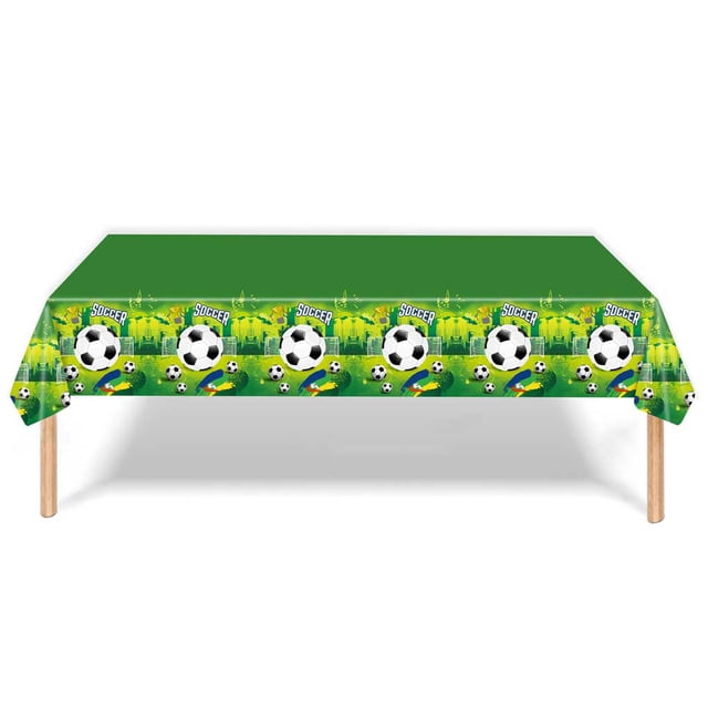 Mantel de 2 piezas Matsuzay para fiesta de fútbol impermeable 130x220cm
