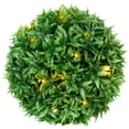 thumbnail image 3 of Northlight Solar Lighted Artificial Eugenia Topiary Spheres -  7" - Set of 3 - Warm White Lights, 3 of 7