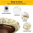 thumbnail image 3 of Elastic Fitted Round Tablecloth, Sage Green Polka Dots Waterproof Stretch Table Cover for 45"-54" Tables, Yellow Watercolor Abstract Art Washable Outdoor Tablecloths for Patio, Picnic, Camping, 3 of 9