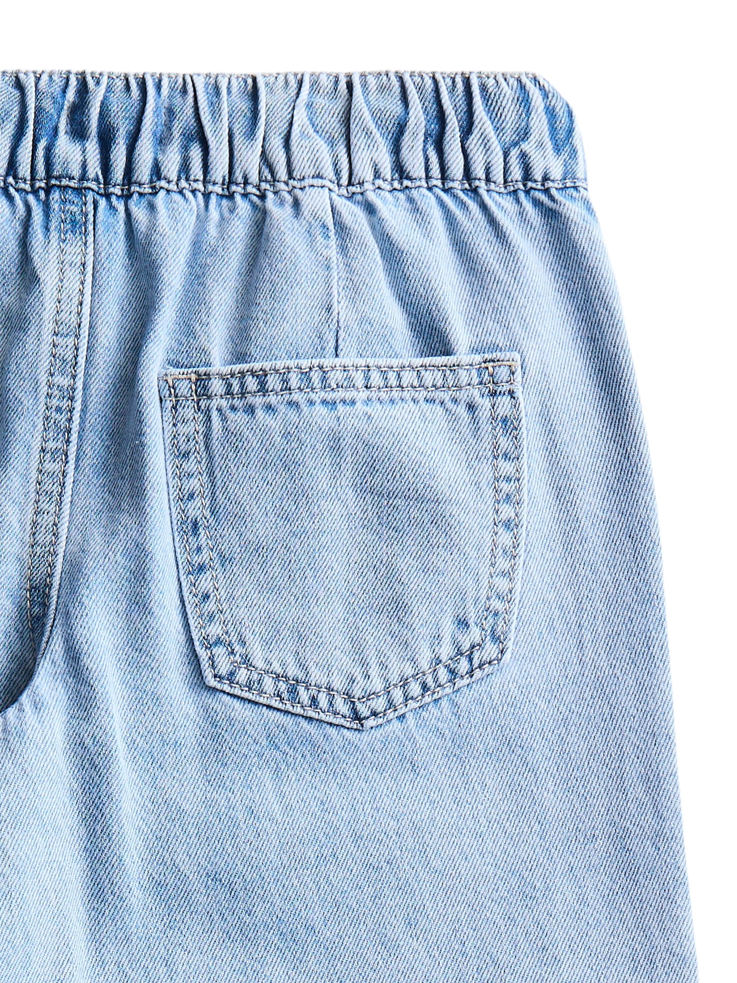 Gogo Star Girls Wide Leg Pull-On Jeans, Size 5–18
