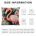 thumbnail image 5 of JEUXUS  Summer Flamingo Decorative Throw Pillow Covers Pink Bird Tropical Palm Leaves Flower Porch Patio Outdoor Pillowcase, Bless This Home Sweet Home Stripes Cushion Case Decor, 5 of 5