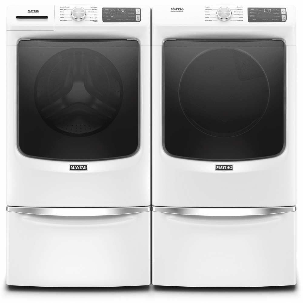 Maytag MED6630HW - Dryer - width: 27 in - depth: 30.7 in - height: 38.7 in - front loading - white