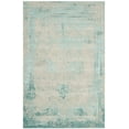 thumbnail image 2 of SAFAVIEH Classic Vintage Peter Overdyed Border Cotton Area Rug, Turquoise, 3' x 5', 2 of 7