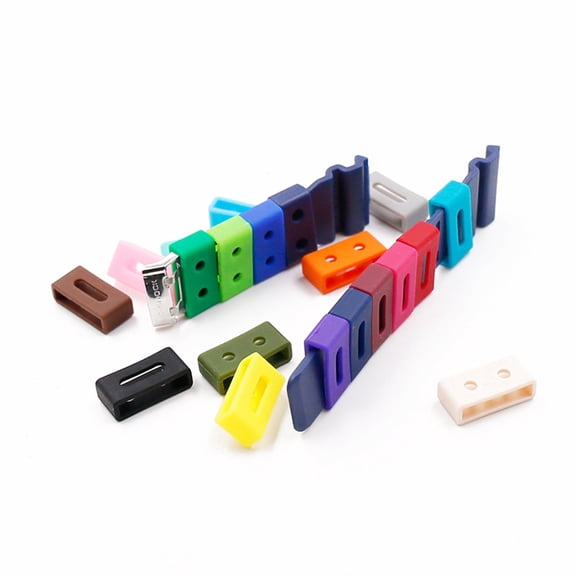 ULTNICE 4Set Watch Band Fastener Loops in Silicone for Daily Use and Watch Maintenance