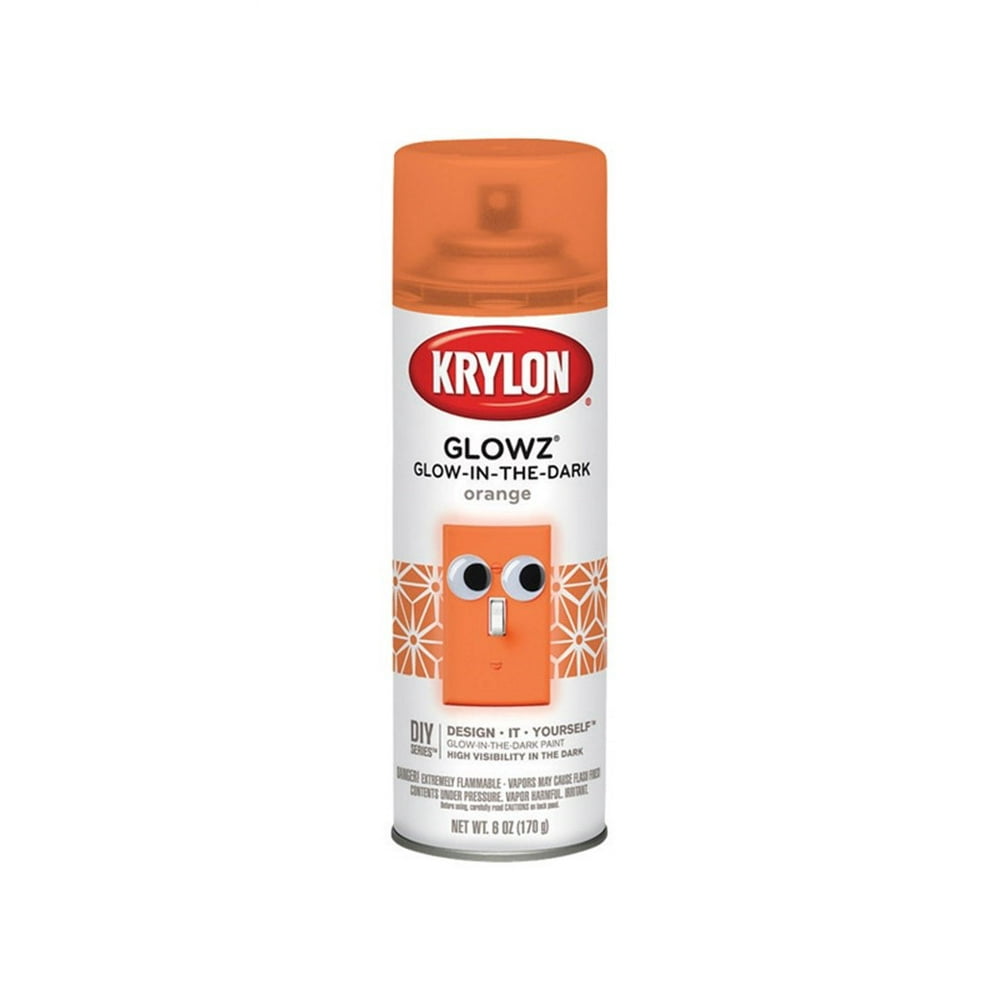 Krylon Glowz Orange GlowintheDark Spray Paint 6 oz.