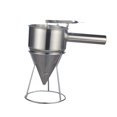 thumbnail image 1 of Woeilo Stainless Steel Funnel with Rack Pancake Dispenser Octopus Balls Funnel Baking Funnel Dispenser Easy to Use for Modern Kitchen Silver, 1 of 5