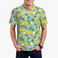 thumbnail image 2 of Balery Lemon (3) Printed Men’s Short Sleeve Polo Shirt, Midweight Men's Shirt,Golf Polo shirts -4X-Large, 2 of 8