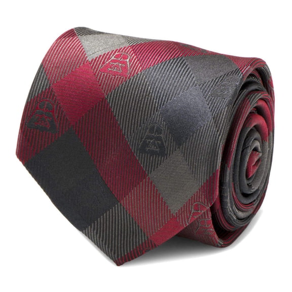Men's Darth Vader Red Plaid Tie
