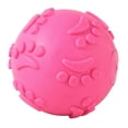 thumbnail image 3 of Pelota de juguete para perros resistente a mordeduras y chirriante, juguete masticable para entrenamiento de mascotas. Rosa roja, 3 of 9