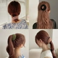 thumbnail image 3 of Velvet Hair Claw Women Bun Crystal Horsetail Hair Clip Bird Nest Expanding Hair Accessories Female Ponytail, 3 of 10