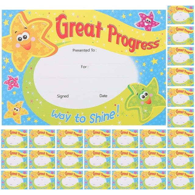 200 Sheets of Award Certificates for Kids Lovely Certificate of ...