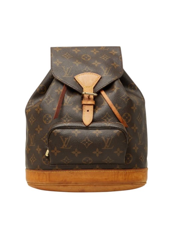 Pre-Owned Louis Vuitton Monogram Montsouris MM Backpack M51136 Brown Leather Women's LOUIS...