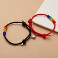 thumbnail image 6 of K-KED Distance Magnet Couple Bracelet Heart Magnetic Fashion Bangles LGBT Delicate Jewelry -Red, 6 of 9