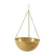 thumbnail image 1 of Maceta colgante para flores, soporte para plantas, cesta colgante para flores, contenedor de hierro dorado grande, 1 of 9