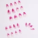 thumbnail image 1 of Prensa francesa en las uñas, uñas postizas de almendras cortas de graffiti rosa brillante, puntas de uñas de acrílico de dos tonos para mujeres y niñas 24 piezas Ormromra HMHZ361, 1 of 8
