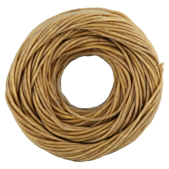 Mèche de bougie en cire d'abeille naturelle de 200 pieds Mèche de bougie 100 % chanvre biologique DIY Mèche de bougie parfumée, combustion lente, pas de gouttes, pour la fabrication de bougies(Sombre)