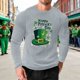thumbnail image 1 of Amzcrzy - Sudadera Para Hombre, Estilo Informal, Holgada, Elástica, Para Fitness, Para El Hogar, Con Estampado Del Día De San Patricio, Manga Larga, Cuello Redondo, Blusa Gris, Talla M, 1 of 5