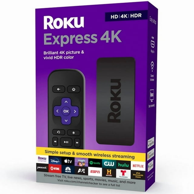 TV BOX ROKU Express 4K Roku Reproductor de Streaming HDMI Wi-Fi 3940RW2