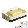 thumbnail image 2 of Harpily Organizer Rack Soap Dish For Shower Wall Mounted Soap Dish Rectangle Soap Holder Soap Dishes For Bathroom Shower Soap Dish Holder Removable Draining Soap With Hooks For Bathroom Kitchen, 2 of 4