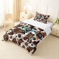 thumbnail image 2 of jejeloiu Vintage Farmhouse Tribal Twin Comforter Sets,Rustic Aztec Print Bedding Set For Boys,Black Brown,Reversible,2-Piece,1 Comforter and 1 Pillowcase, 2 of 7