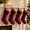 Burgundy Red-4-Cable Knit, variant on 4 Blue Cable Knit Christmas Stockings, 18 Inch Large Holiday Stockings for Home Decor