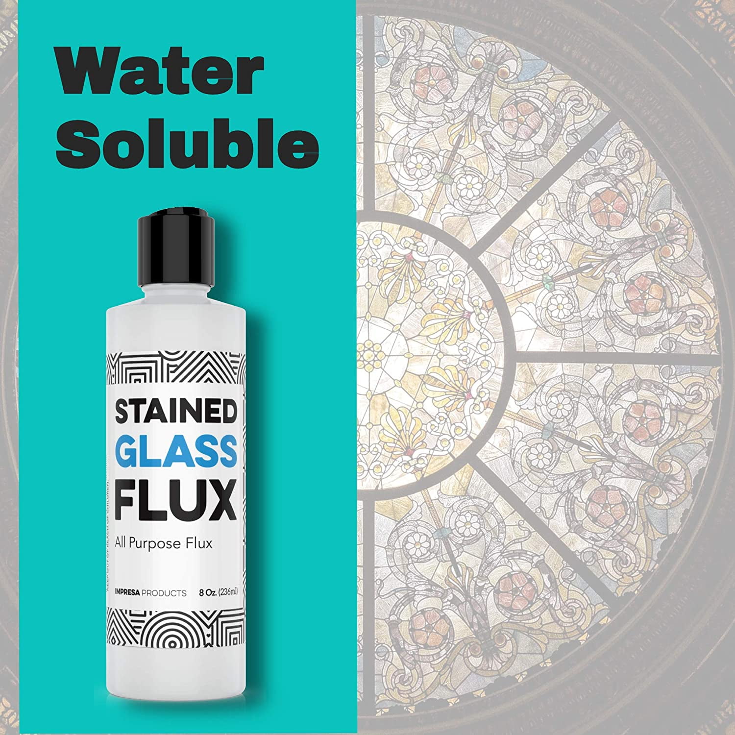 Impresa Products - 8oz Liquid Zinc Flux for Stained Glass