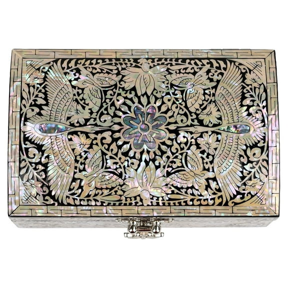 Omsix Mother of Pearl Box - Abalone Shell Handmade Trinket Box Gifts for women who have everything