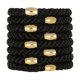 thumbnail image 1 of L. Erickson Grab & Go Pony - Negro y Dorado - Paquete de 8 Corbatas para el Cabello con Soporte para Cola de Caballo - Cuenta Dorada, 1 of 5