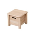 thumbnail image 4 of DOLITY Wooden Foot Stool with Drawer Bench Foot Rest for Home Apartment Small Space 30cmx30cmx25cm, 4 of 9