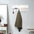 thumbnail image 2 of American Art Decor Addie Joy To Do Decorative Key Holder & Mail Organizer with Wall Hanging Storage Basket, Shelf, and Hooks - Distressed White Wash, 2 of 6
