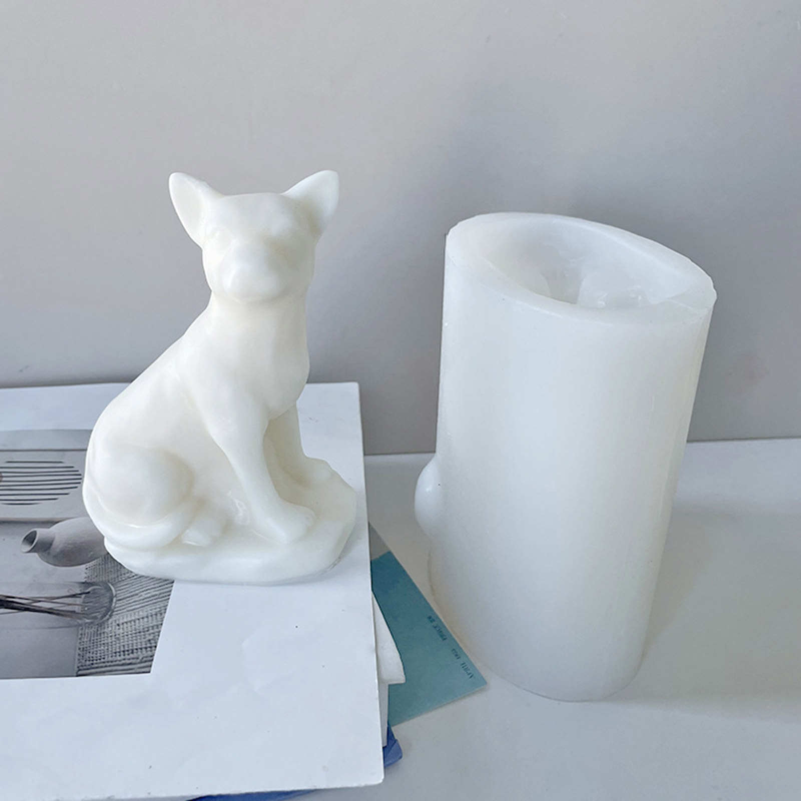 3D Small Dog Silicone Candle Mold Wax Melt Polymer Making Handmade Projects Mold Supplies