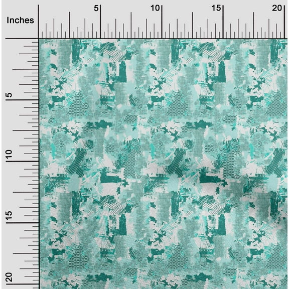 oneOone Polyester Spandex Aquamarine Green Fabric Abstracts Diy Clothing Quilting Fabric Print Fabric By Yard 56 Inch Wide-31A