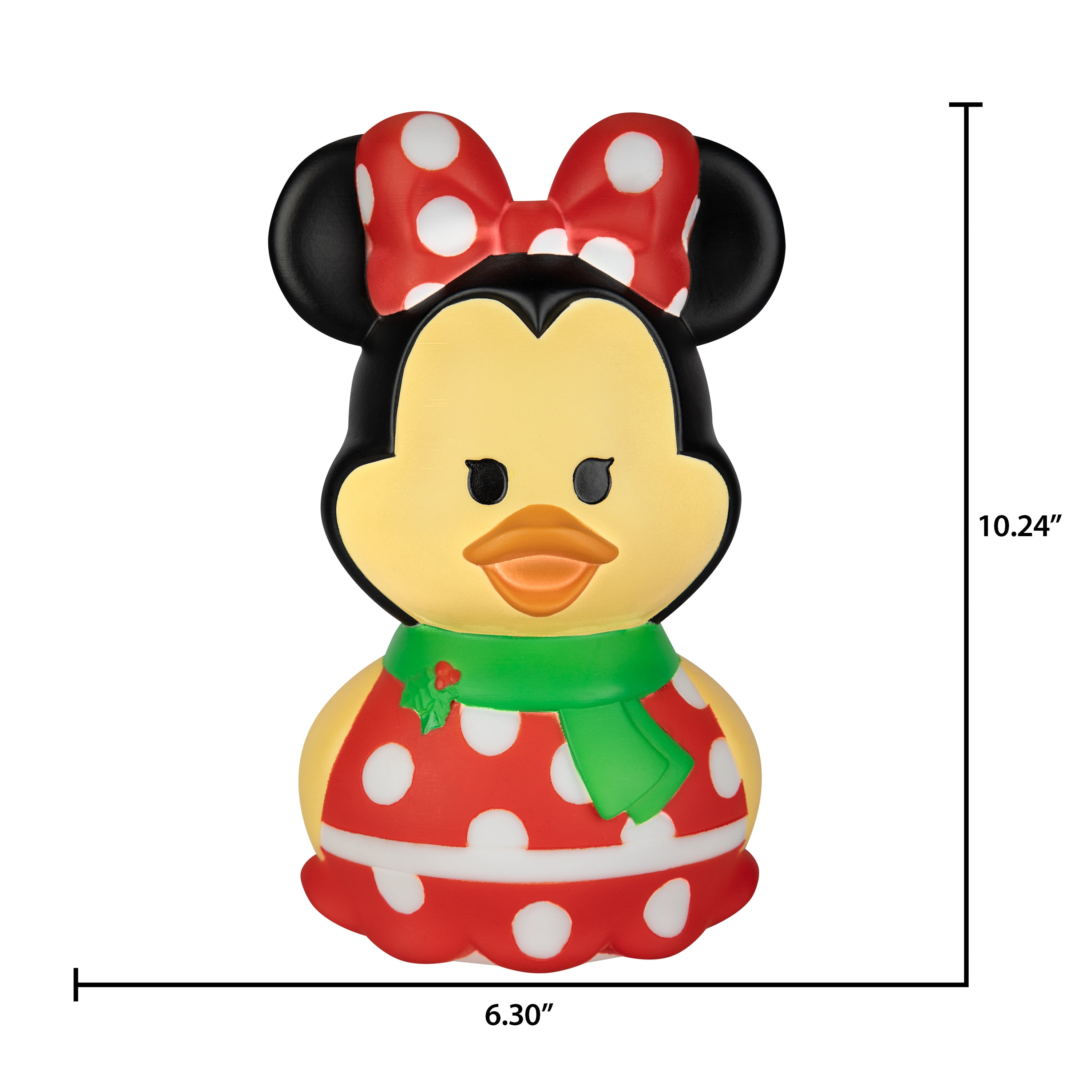 Christmas Disney Minnie Mouse Duck Lighted Blow Mold Indoor Covered Decor by Disney, 10.2 in