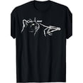 thumbnail image 1 of playera de manga corta para adultos con logotipo de los años 90 clásico Style Graphic TeesBlack Cat and Skull Hand Pattern Printed Men's round Neck Short Sleeve Cotton T-shirt, Casual Summer T-shirt, 1 of 6