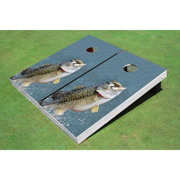 Bass out of Water Themed Cornhole Boards