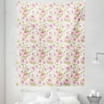 thumbnail image 1 of Pink Leaves Tapestry, Vintage Style English Garden Themed Peony Pattern, Fabric Wall Hanging Decor for Bedroom Living Room Dorm, 5 Sizes, Pastel Pink Pale Pink, by Ambesonne, 1 of 1