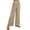 Khaki, variant on Summer Pants for Women Retro Solid Color Button Foot Opening Elastic Belt Style Casual Pants Travel Ware for Women Linen Casual Pant Suits Leopard Comfy Sweatpants New Years Eve Outfits Khaki S