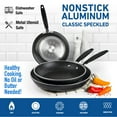 thumbnail image 3 of Granitestone Diamond Nonstick Frying Pan Set Piece 8" 10" 12" Triple Coated Mineral & Diamond Frying Pans, Skillets Cooking Pan Induction Oven Safe Black, 3 of 6