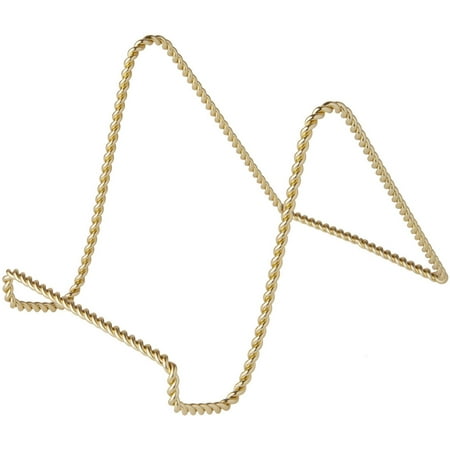 Bard's Twisted Gold-toned Wire Easel Stand, 6" H x 5.5" W x 8" D, Pack of 2
