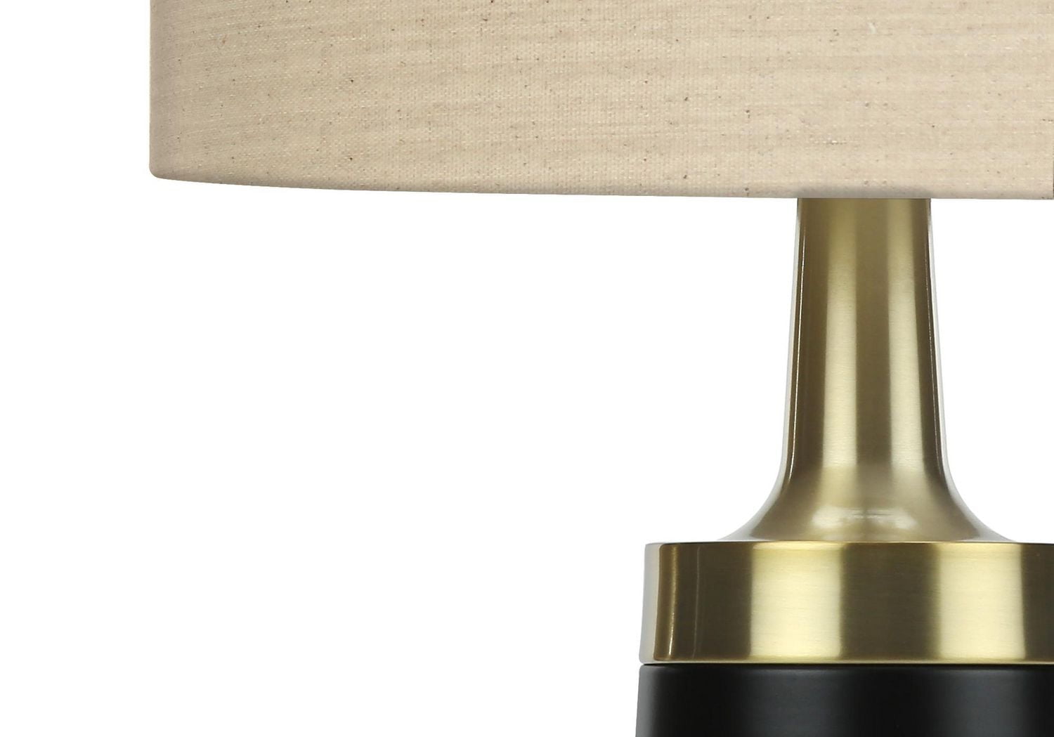Monarch Specialties  Luminaire, 28"h, Lampe De Table, Béton Noir, Tons Beige., Contemporain