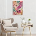 thumbnail image 3 of Whimsical Hummingbird Floral Framed Canvas Wall Art - Colorful Boho Botanical Bird Prints - Vibrant Nature-Inspired Decor for Living Room & Nursery 8*12inch(20*30cm), 3 of 6