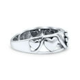 thumbnail image 2 of Gorgeous Open Hearts And Flower Shaped Dainty Ring Band 925 Sterling Silver Size 5, 2 of 5