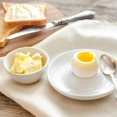 thumbnail image 3 of Set of 8 egg cups, white porcelain, playful design, ceramic breakfast set, stackable, ideal for camping, round, earthenware, kitchen accessories – indispensable!, 3 of 5