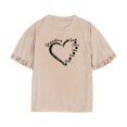 thumbnail image 2 of Camiseta de manga corta con volantes para mujer, ropa de calle, Top ajustado con estampado gráfico, Top de verano para chicas adolescentes, viajes deportivos S Yinane Manga corta, 2 of 8