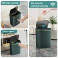 thumbnail image 2 of PrettyCare Garbage Bins,Automatic Sensor with Lid 2 Pcs,14L Touchless Trash Cans for Bathroom, Kitchen, Bedroom, Office GW01 Green, 2 of 10