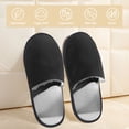 thumbnail image 2 of Fotbe Black White Fluid Sculpture Pantuflas Peludas para Mujer con Estampado, Zapatillas de Peluche, Zapatos de Invierno para Casa, Uso Interior y Exterior-Large, 2 of 8