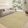 thumbnail image 3 of 8x10 Dining Area Rug Machine Washable Easy-Clean Modern Camel Non-Slip Low Pile Stain-Resistant High Traffic Contemporary Boho Office, 3 of 9