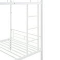 thumbnail image 4 of Bunk Bed Twin over Twin with Ladder, Twin Bunk Beds with 15" Under Bed Storage Space and 11" Full Length Guardrail, Heavy Duty Bunk Beds Twin over Twin for Teens & Adults, White, 4 of 9