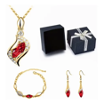 thumbnail image 3 of Conjunto de collar Aretes Y Brazalete Malubero Malu1696 Con Cristales Color rojo, 3 of 3
